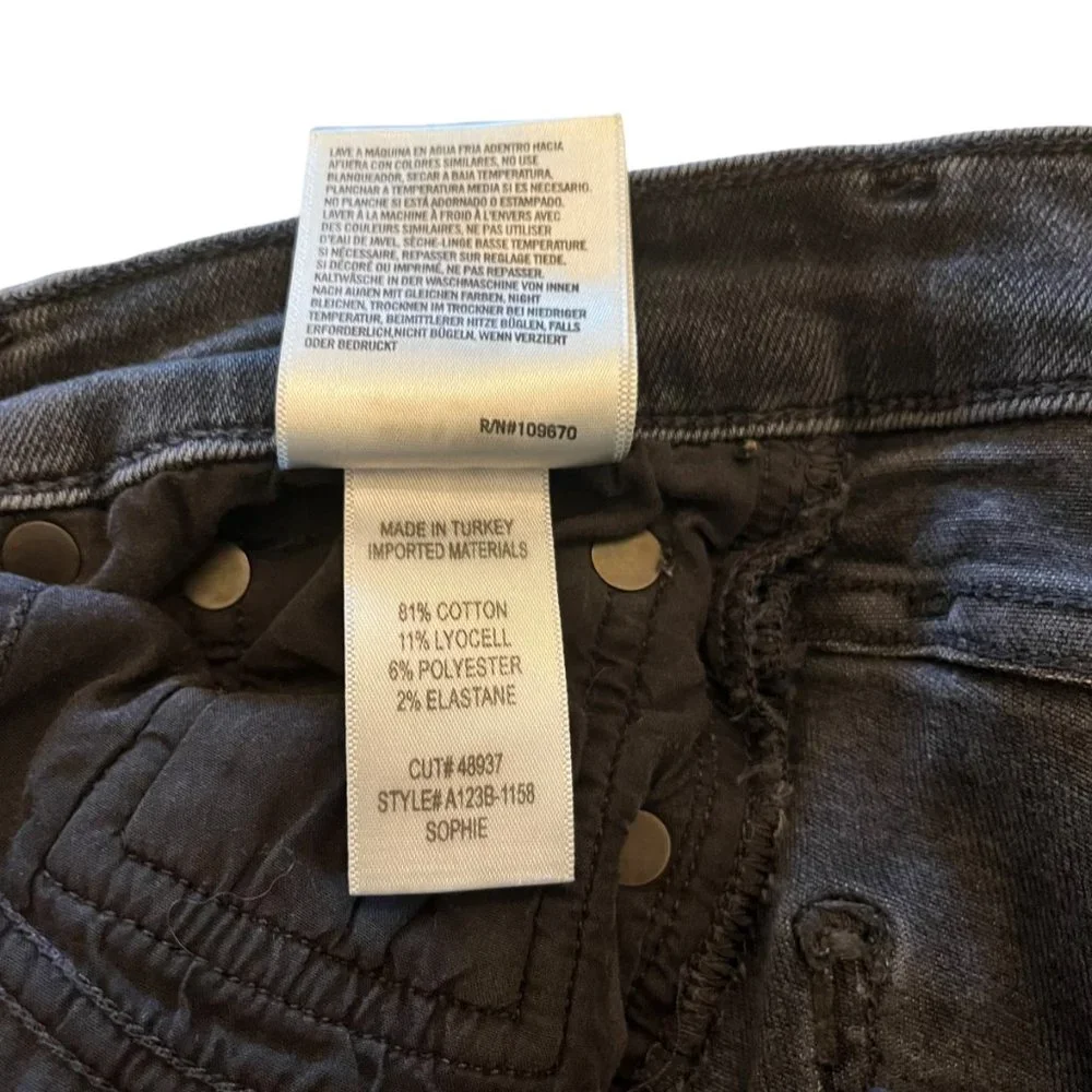 Agolde Sophie Mid Rise Skinny Ankle Jean - Black - Size 25 - Picture 6 of 14